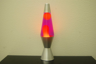 14.5 inch 20oz Lava Brand Motion Lamp Purple Liquid Yellow Wax Retro Home Decor